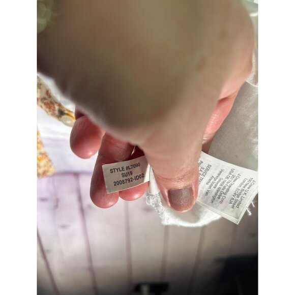 Madewell Ruffle Sleeve Bib Top White Solid Women’s Cotton Flutter - Picture 8 of 12